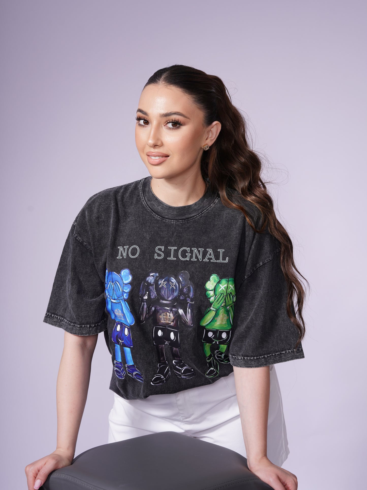 “Kaws & Techno” Crew Neck T-Shirt
