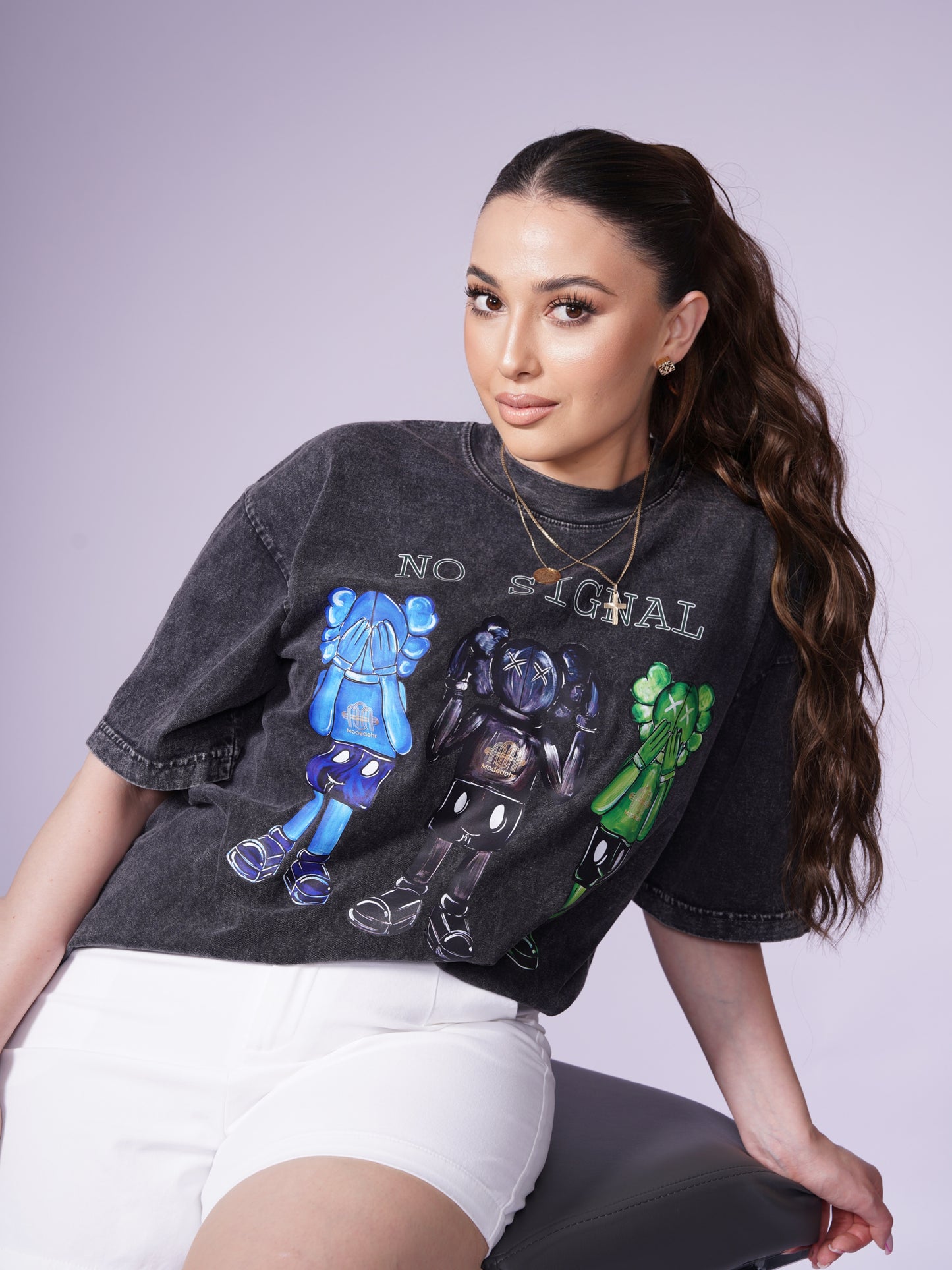 “Kaws & Techno” Crew Neck T-Shirt